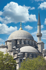 Fototapeta na wymiar Exterior Detail From Kilic Ali Pasa Mosque, Istanbul, Turkey