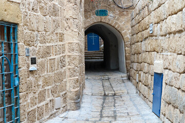 Tel Aviv Jaffa Altstadt Wege Moschee Wege Türen Fenster alt