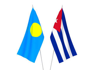 Cuba and Palau flags