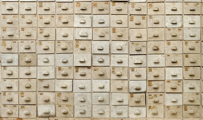 Old wooden cabinet with drawers