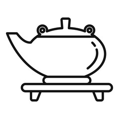Chinese tea ceremony icon. Outline chinese tea ceremony vector icon for web design isolated on white background