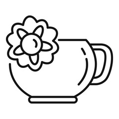 East tea ceremony icon. Outline east tea ceremony vector icon for web design isolated on white background