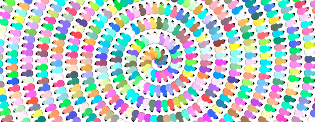 top view of snowman texture background