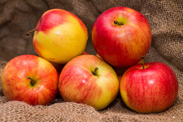 beautiful red and yellow apples