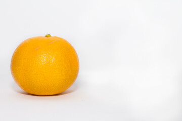 close up mandarin on white background