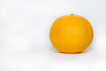 close up mandarin on white background