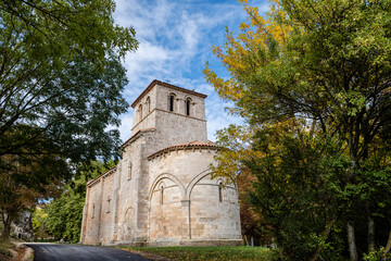Fototapeta premium Hermitage of Nuestra Señora del Valle, Romanesque ogival temple of Byzantine influence, XII century, Burgos, Spain