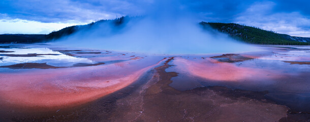 Grand Prismatic Spring, Grand Prismatic Area, Yellowstone National Park, Unesco World Heritage Site, Wyoming, Usa, America