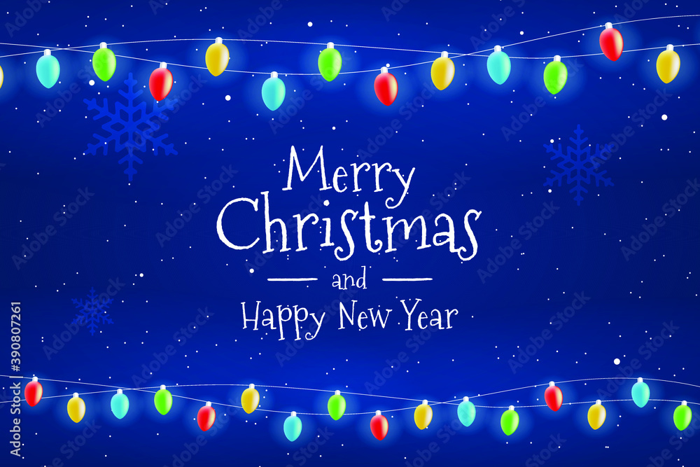 Poster abstract high quality christmas and new year background with falling snow . isolated vector elements