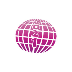 2021 new year icon vector illustration design template