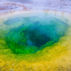 Morning Glory Pool, Upper Geyser Basin, Yellowstone National Park, Unesco World Heritage Site, Wyoming, Usa, America