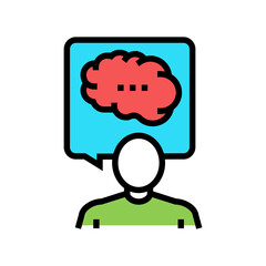 worker knowledge color icon vector. worker knowledge sign. isolated symbol illustration