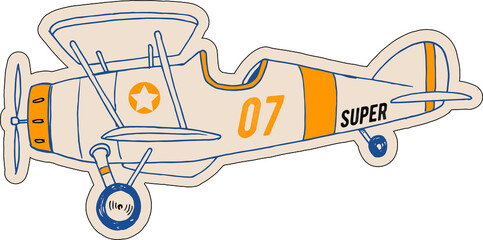 airplane themed t shirt print pattern design for boy