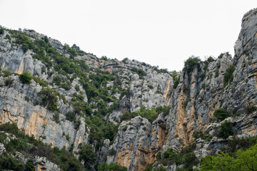Cliff of a mountain inn the Gorges of the verdon
