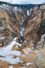 Lower Falls, Grand Canyon of the Yellowstone, Yellowstone National Park, Unesco World Heritage Site, Wyoming, Usa, America