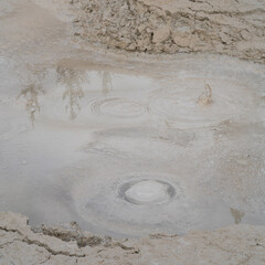 Mudpots, Yellowstone National Park, Unesco World Heritage Site, Wyoming, Usa, America