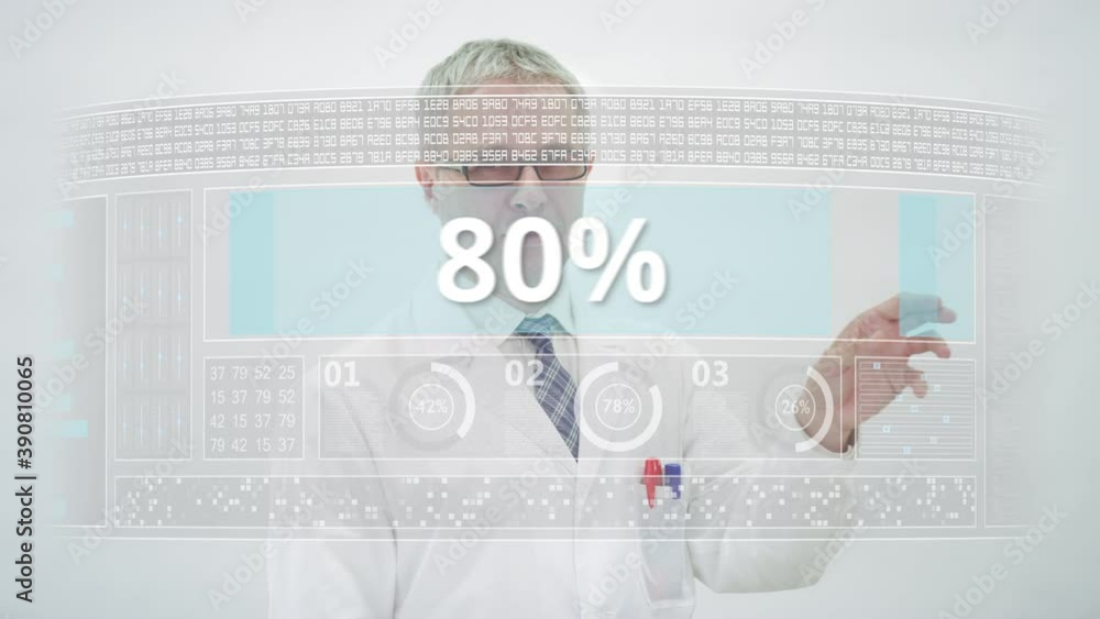 Poster engineer counts down to 70 percent on a modern computer screen