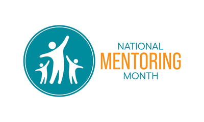 Vector illustration on the theme of National Mentoring month observed each year during January.