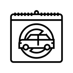 world car-free day line icon vector. world car-free day sign. isolated contour symbol black illustration