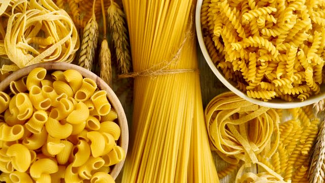 assorted of raw pasta