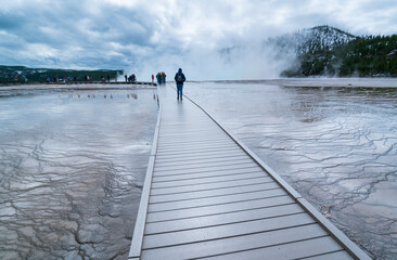 Grand Prismatic Area, Yellowstone National Park, Unesco World Heritage Site, Wyoming, Usa, America