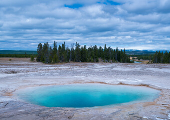 Grand Prismatic Area, Yellowstone National Park, Unesco World Heritage Site, Wyoming, Usa, America