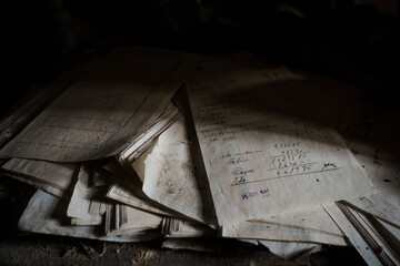 Old abandoned documents