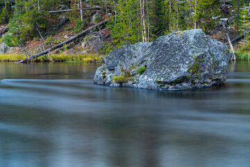 Madison river, Madison Canyon, Yellowstone National Park, Unesco World Heritage Site, Wyoming, Usa, America