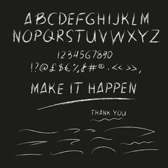 caligraphy font grunge large letters and numbers