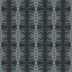 Seamless vector pattern in geometric ornamental style drawn by hand