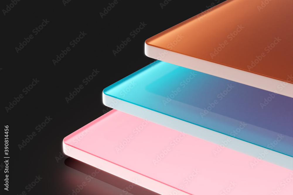 Aufkleber abstract frosted glass background. data base and technology concept. 3d rendering - illustration.