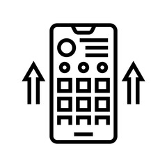 promotion social page line icon vector. promotion social page sign. isolated contour symbol black illustration