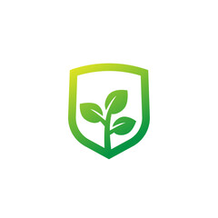 crop protection or insurance icon, vector logo