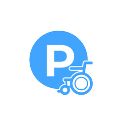 Handicapped parking icon, vector sign