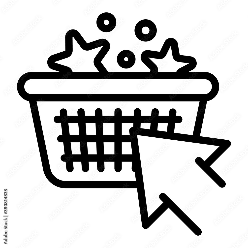 Poster buy cart icon. outline buy cart vector icon for web design isolated on white background