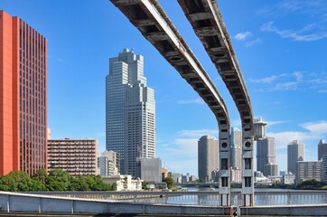 Obraz premium Kachidokibashi Bridge