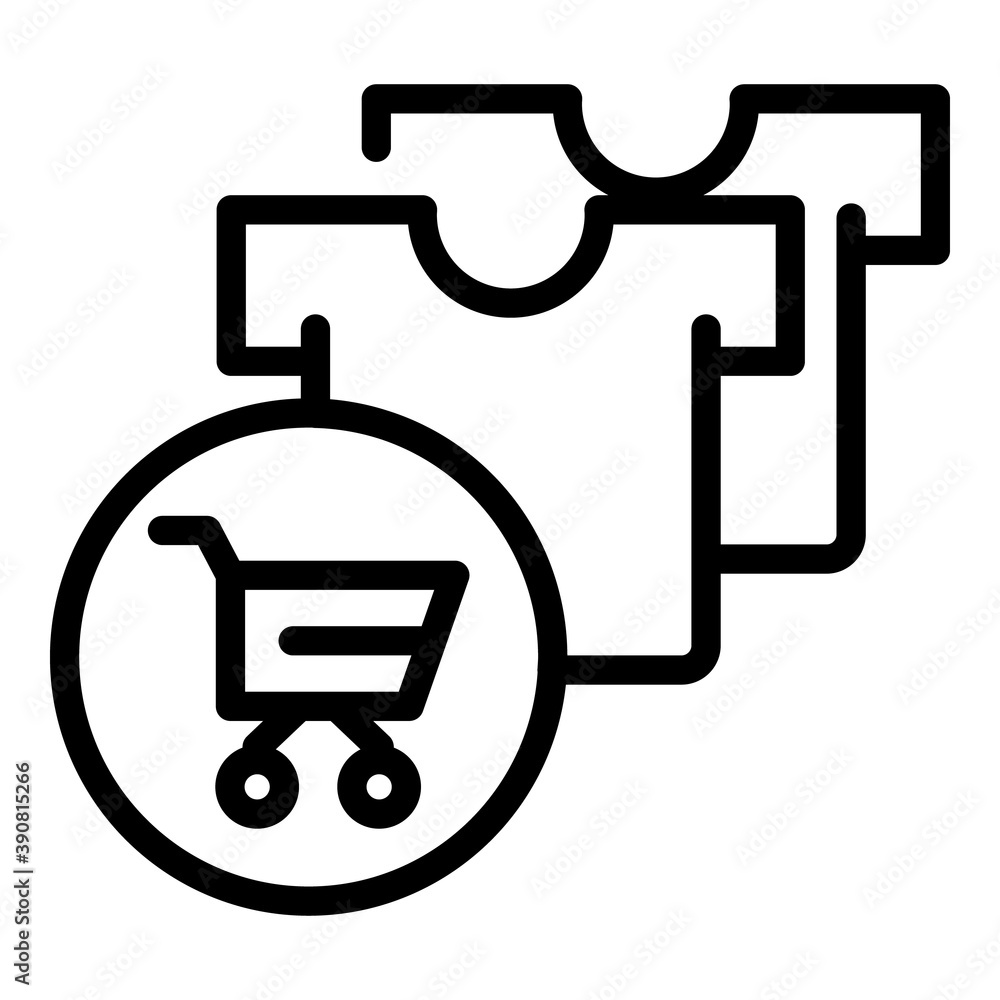 Aufkleber add item cart icon. outline add item cart vector icon for web design isolated on white background