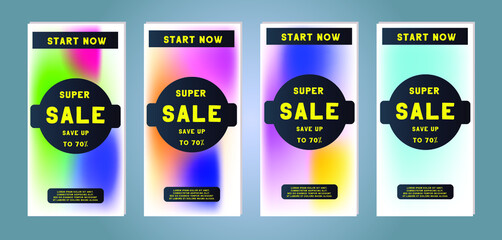 Discount and Sale banners. Color template for design. Special offer, promotion flyer