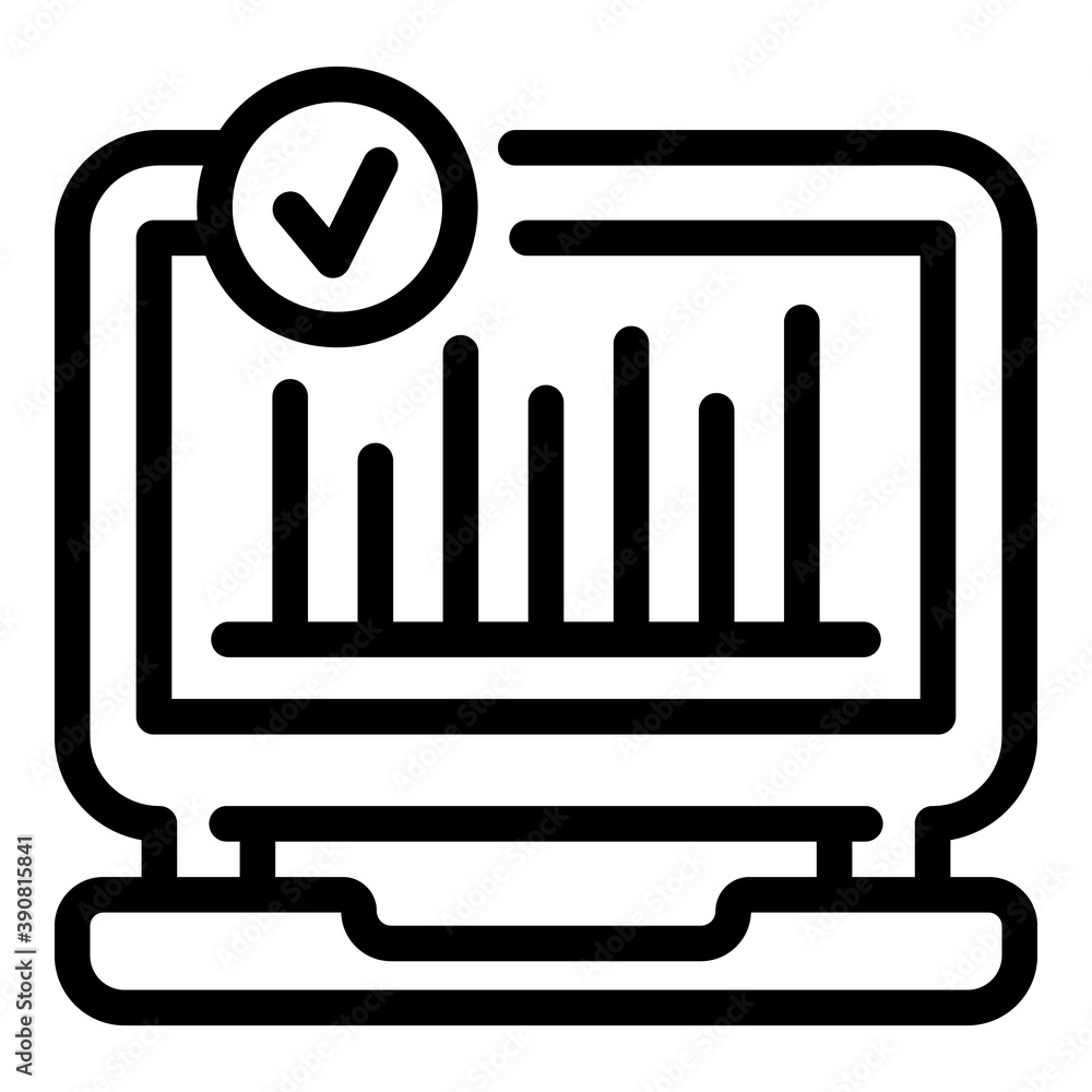 Poster done graph icon. outline done graph vector icon for web design isolated on white background