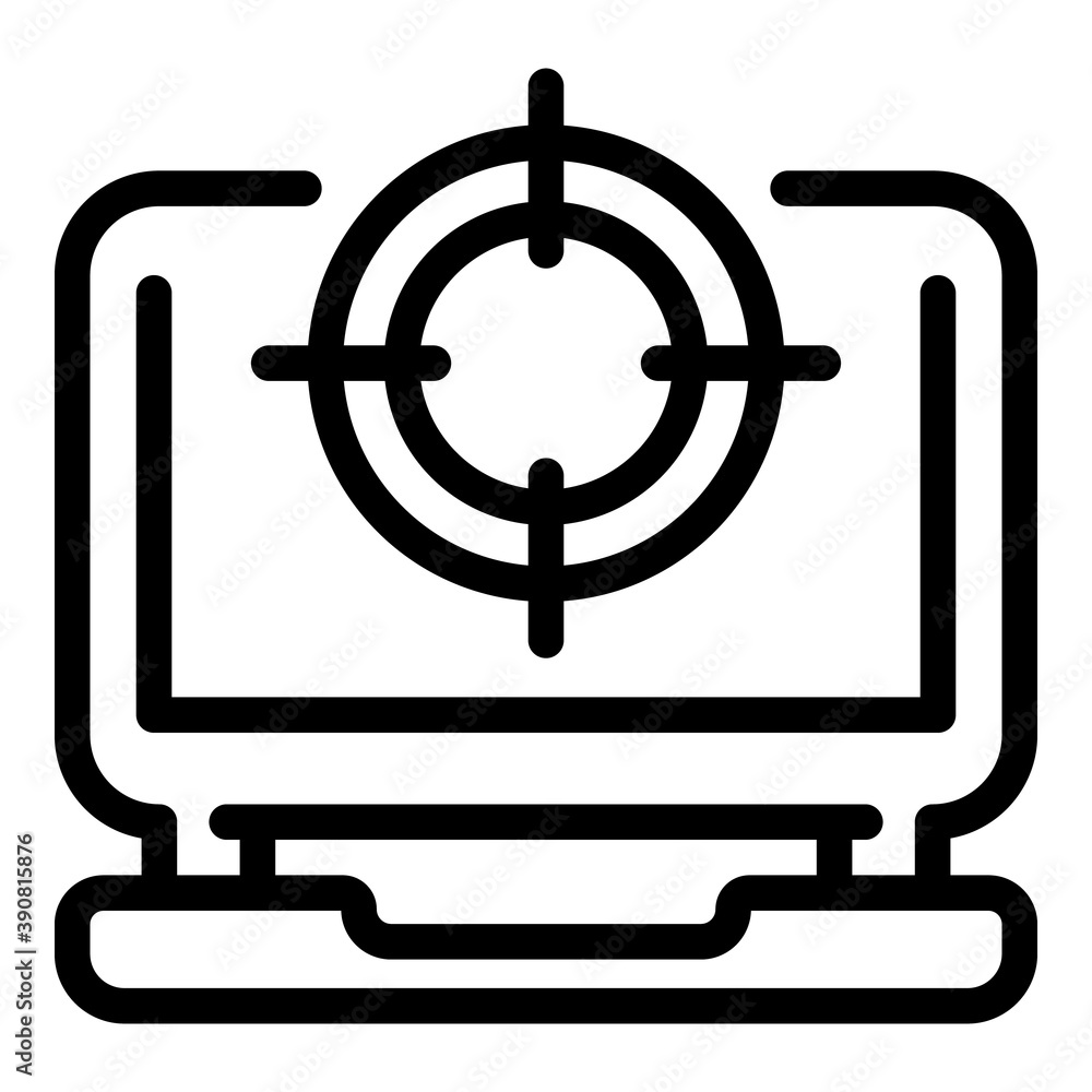 Poster marketing target icon. outline marketing target vector icon for web design isolated on white backgro