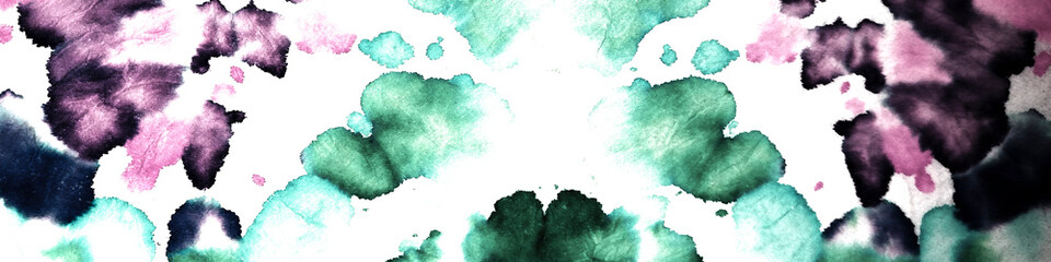 Mix Painting. Cosmic Magenta Image. Wet Old.