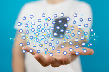data network 3d digital info