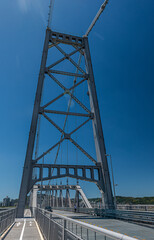 Florianópolis, Santa Catarina, Brazil
October 28,2020
View of the Hercílio Luz bridge and Avenida Beiramar Norte in the background. It connects the continent to Florianópolis Island. Postcard 

