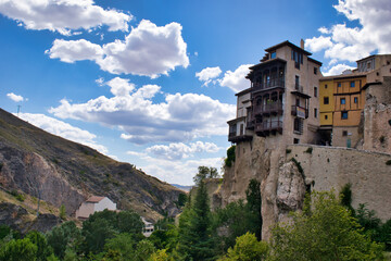 Fototapeta na wymiar The famous hanging houses of the city of Cuenca, Spain