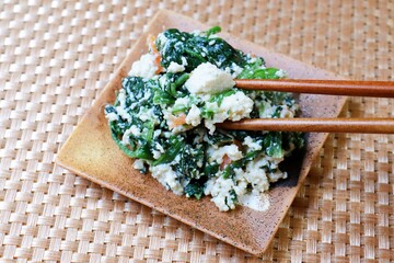 ほうれん草の白和え