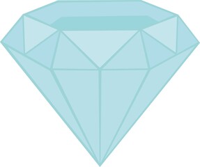 Vector illustration of a diamond emoticon