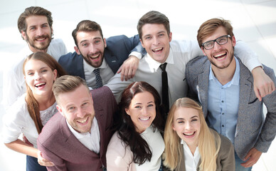 team of successful young business people standing together