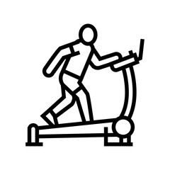 treadmill sport equipment line icon vector. treadmill sport equipment sign. isolated contour symbol black illustration