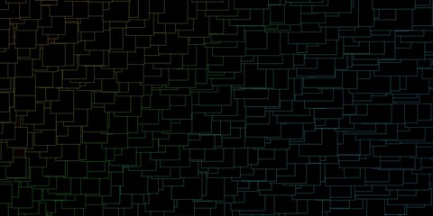 Dark Blue, Yellow vector backdrop with rectangles.