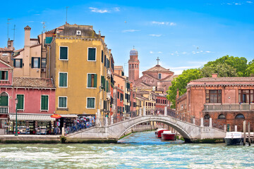 Canals and bridges of Venice view